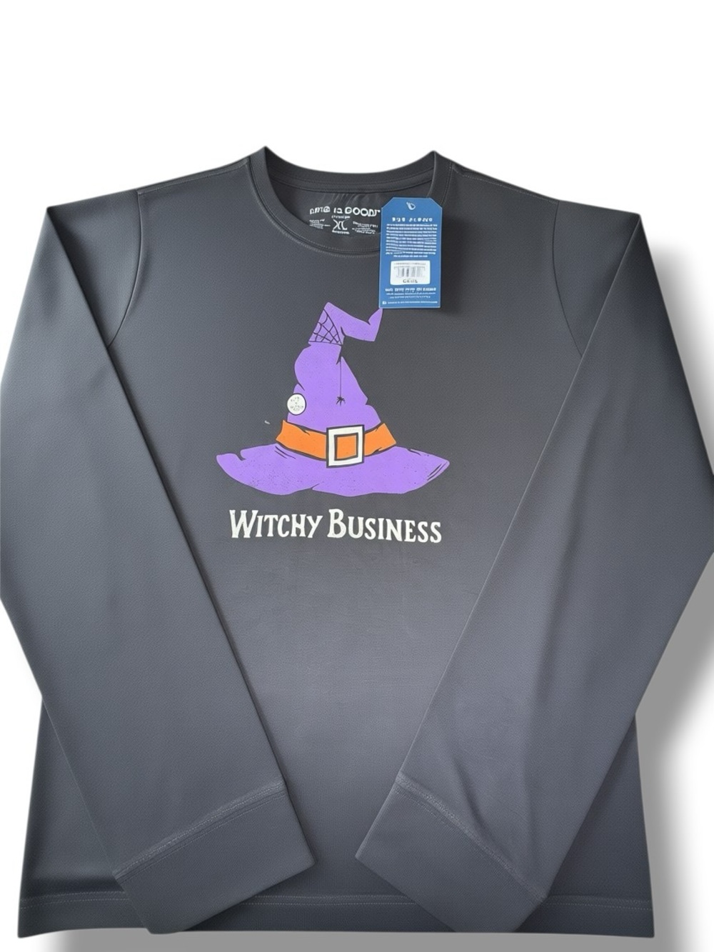 NWT Life Is Good Women's "Witchy Business" Long Sleeve Crusher T-Shirt SZ XL BOO